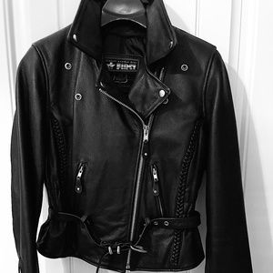Leather Bomber/Motorcycle Jacket